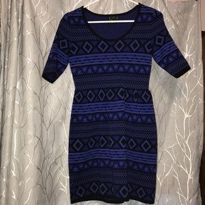 Navy and Black Mini Dress